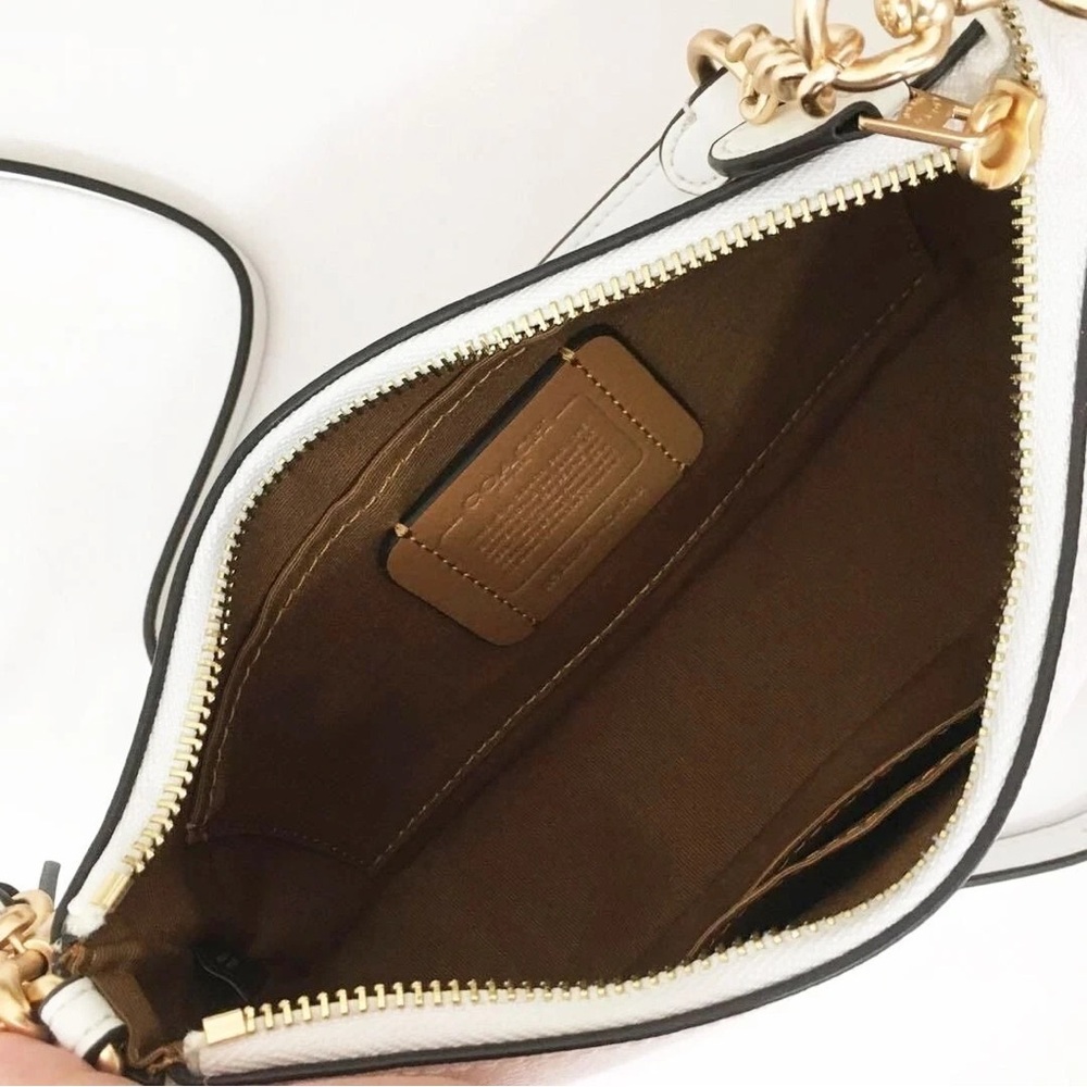 Coach Small Signature Shoulder Bag in Chalk and Gold - Picture 3 of 5